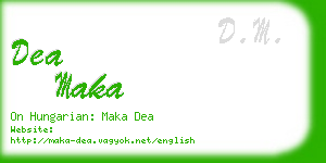 dea maka business card